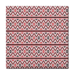 Red Flower Star Patterned Tile Coasters by Alisyart