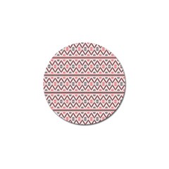 Red Flower Star Patterned Golf Ball Marker