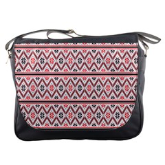 Red Flower Star Patterned Messenger Bags