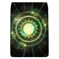 Green Chaos Clock, Steampunk Alchemy Fractal Mandala Flap Covers (s)  by jayaprime