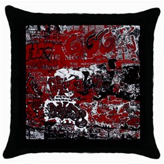 Graffiti Throw Pillow Case (black) by ValentinaDesign