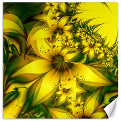 Beautiful Yellow-green Meadow Of Daffodil Flowers Canvas 20  X 20   by jayaprime