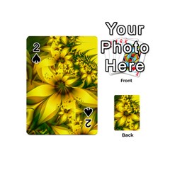 Beautiful Yellow-green Meadow Of Daffodil Flowers Playing Cards 54 (mini)  by jayaprime