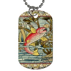 Fish Underwater Cubism Mosaic Dog Tag (two Sides)