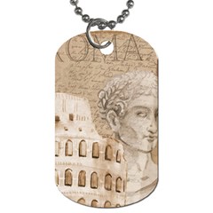 Colosseum Rome Caesar Background Dog Tag (one Side) by Celenk