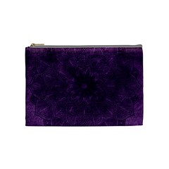 Background Purple Mandala Lilac Cosmetic Bag (medium)  by Celenk