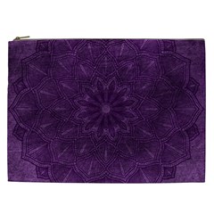 Background Purple Mandala Lilac Cosmetic Bag (xxl)  by Celenk