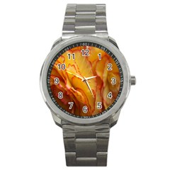 Flowers Leaves Leaf Floral Summer Sport Metal Watch by Celenk