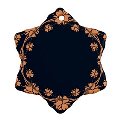 Floral Vintage Royal Frame Pattern Ornament (snowflake) by Celenk