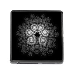 Fractal Filigree Lace Vintage Memory Card Reader (square) by Celenk