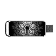 Fractal Filigree Lace Vintage Portable Usb Flash (two Sides) by Celenk