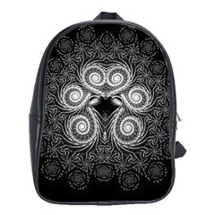 Fractal Filigree Lace Vintage School Bag (xl)