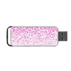 Halftone Dot Background Pattern Portable Usb Flash (one Side) by Celenk