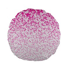 Halftone Dot Background Pattern Standard 15  Premium Round Cushions