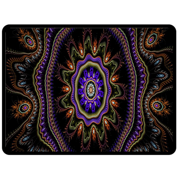 Fractal Vintage Colorful Decorative Fleece Blanket (Large) 