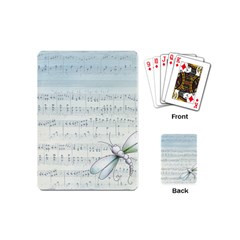 Vintage Blue Music Notes Playing Cards (mini)  by Celenk