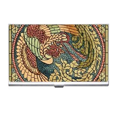 Wings Feathers Cubism Mosaic Business Card Holders by Celenk