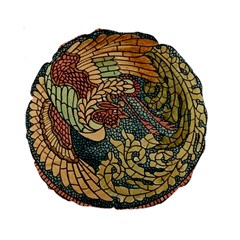 Wings Feathers Cubism Mosaic Standard 15  Premium Round Cushions by Celenk