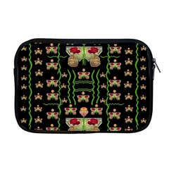 Roses In The Soft Hands Makes A Smile Pop Art Apple Macbook Pro 17  Zipper Case by pepitasart