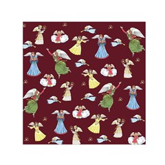 Christmas Angels  Small Satin Scarf (square) by Valentinaart