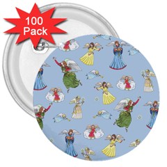 Christmas Angels  3  Buttons (100 Pack)  by Valentinaart