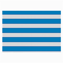 Blue And White Lines Large Glasses Cloth (2-side) by berwies