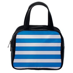 Blue And White Lines Classic Handbags (one Side) by berwies