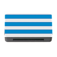 Blue And White Lines Memory Card Reader With Cf by berwies