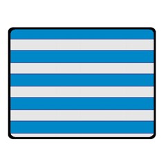 Blue And White Lines Double Sided Fleece Blanket (small) 