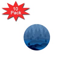 Blue Mountain 1  Mini Buttons (10 Pack)  by berwies