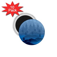 Blue Mountain 1 75  Magnets (10 Pack)  by berwies