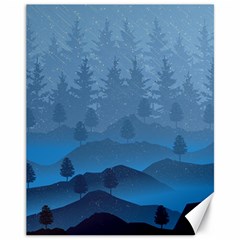 Blue Mountain Canvas 11  X 14   by berwies