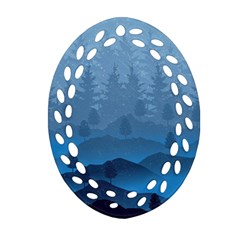 Blue Mountain Ornament (oval Filigree) by berwies