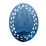 Blue Mountain Ornament (Oval Filigree) Front