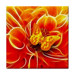 Arrangement Butterfly Aesthetics Orange Background Face Towel by Celenk