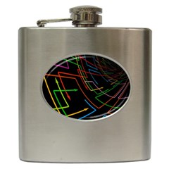 Arrows Direction Opposed To Next Hip Flask (6 Oz)