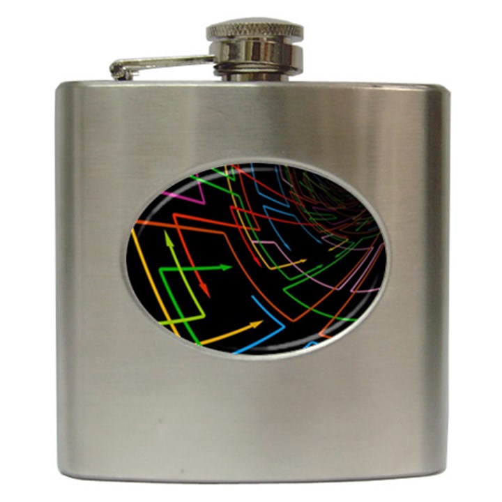 Arrows Direction Opposed To Next Hip Flask (6 oz)