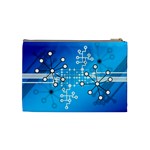 Block Chain Data Records Concept Cosmetic Bag (Medium)  Back