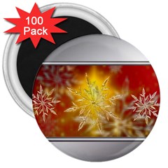 Christmas Candles Christmas Card 3  Magnets (100 Pack) by Celenk