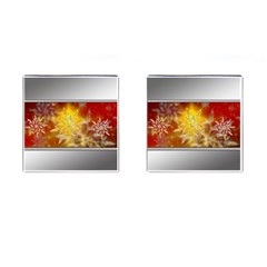 Christmas Candles Christmas Card Cufflinks (square) by Celenk