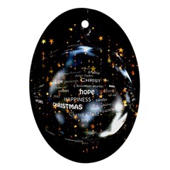 Christmas Star Ball Ornament (Oval)