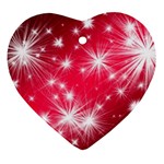 Christmas Star Advent Background Ornament (Heart) Front