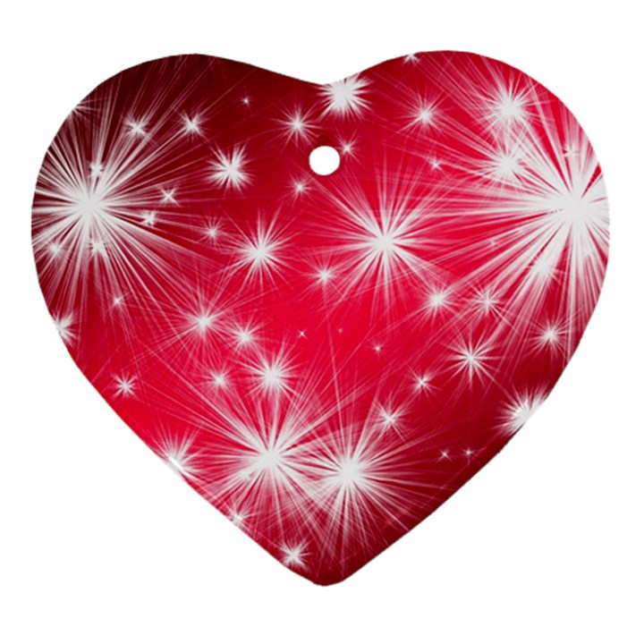 Christmas Star Advent Background Ornament (Heart)