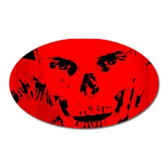 Halloween Face Horror Body Bone Oval Magnet by Celenk