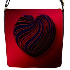 Heart Love Luck Abstract Flap Messenger Bag (s) by Celenk