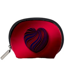 Heart Love Luck Abstract Accessory Pouches (small)  by Celenk