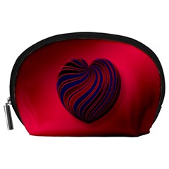 Heart Love Luck Abstract Accessory Pouches (large)  by Celenk