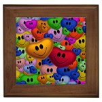 Heart Love Smile Smilie Framed Tiles Front