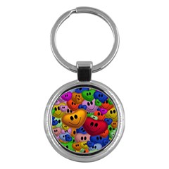 Heart Love Smile Smilie Key Chains (Round) 