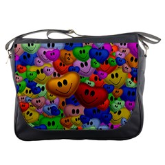 Heart Love Smile Smilie Messenger Bags